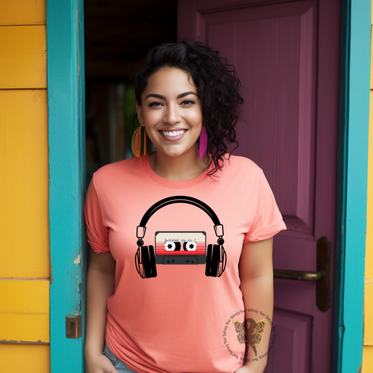 Awesome volume 1 shirt with headphones | Soul butterfly